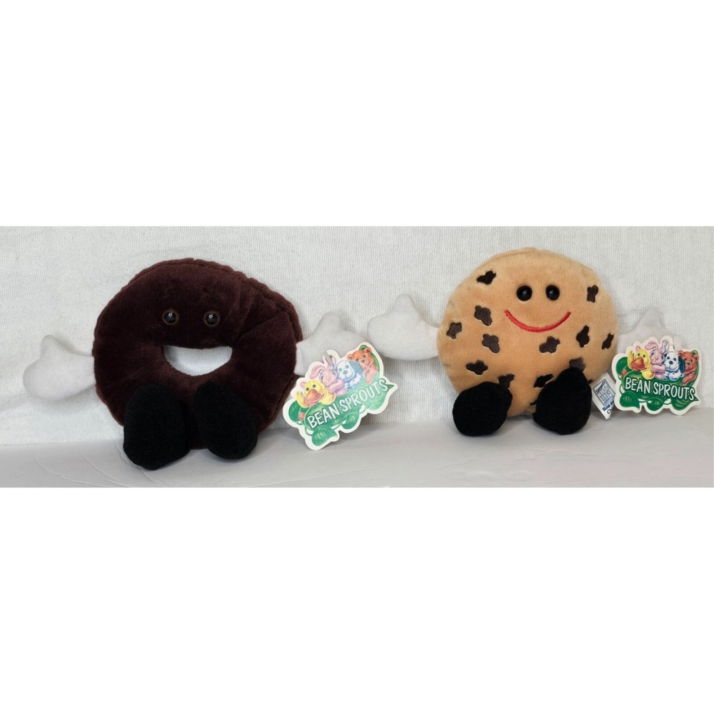 ENTERMANN'S LIMITED‎ EDITION BEAN SPROUTS "RICHIE & CHIP" PLUSH SET SZ: 6.7" NWT